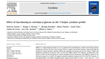 Effect of Saccharomyces cerevisiae β-glucan on the T helper cytokine profile