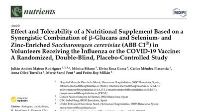 Effect and Tolerability of ABB C1® in Volunteers Receiving the Influenza or the COVID-19 Vaccine