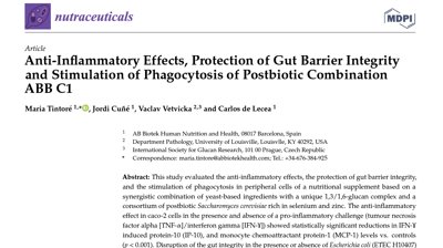 Anti-Inflammatory Effects, Protection of Gut Barrier Integrity and Stimulation of Phagocytosis of Postbiotic Combination ABB C1